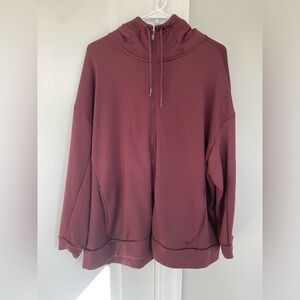 Nike Dri-fit Women's Full Zip Up Sweater Size 1Xlarge Purple Red